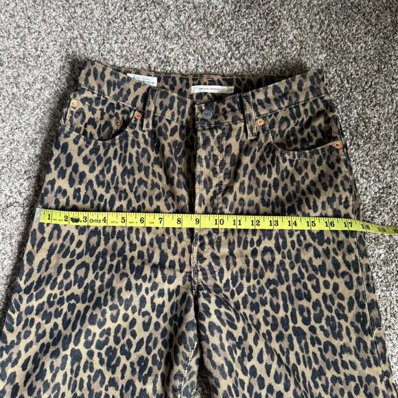 Levi's Ribcage Strait Ankle Leopard Corduroy Pants, Size 29 - Picture 9 of 13